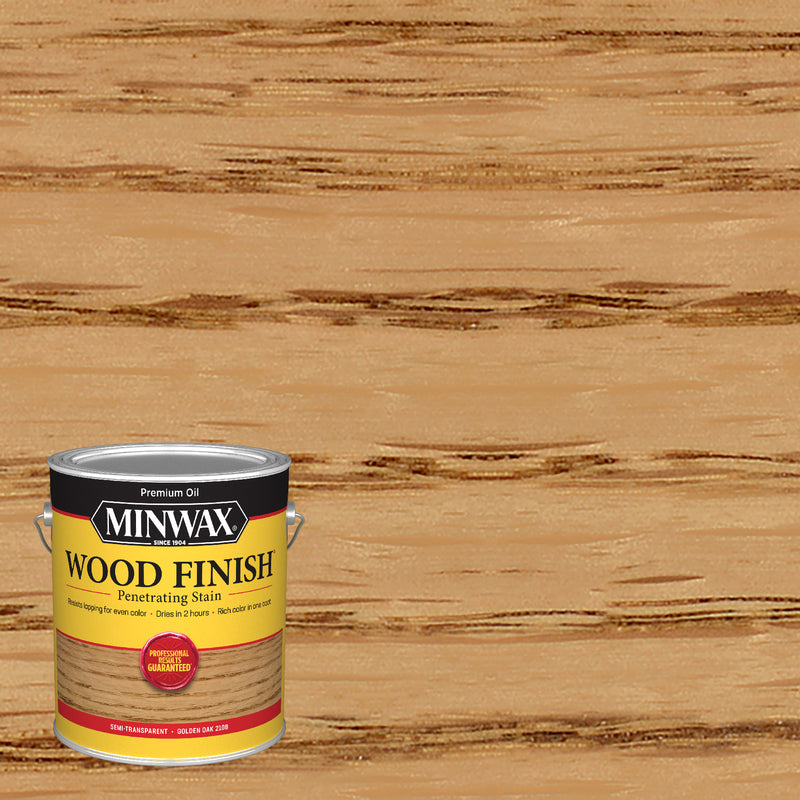 Minwax Wood Finish Semi-Transparent Golden Oak Oil-Based Penetrating Wood Stain 1 gal, Pack of 2 hot on sale