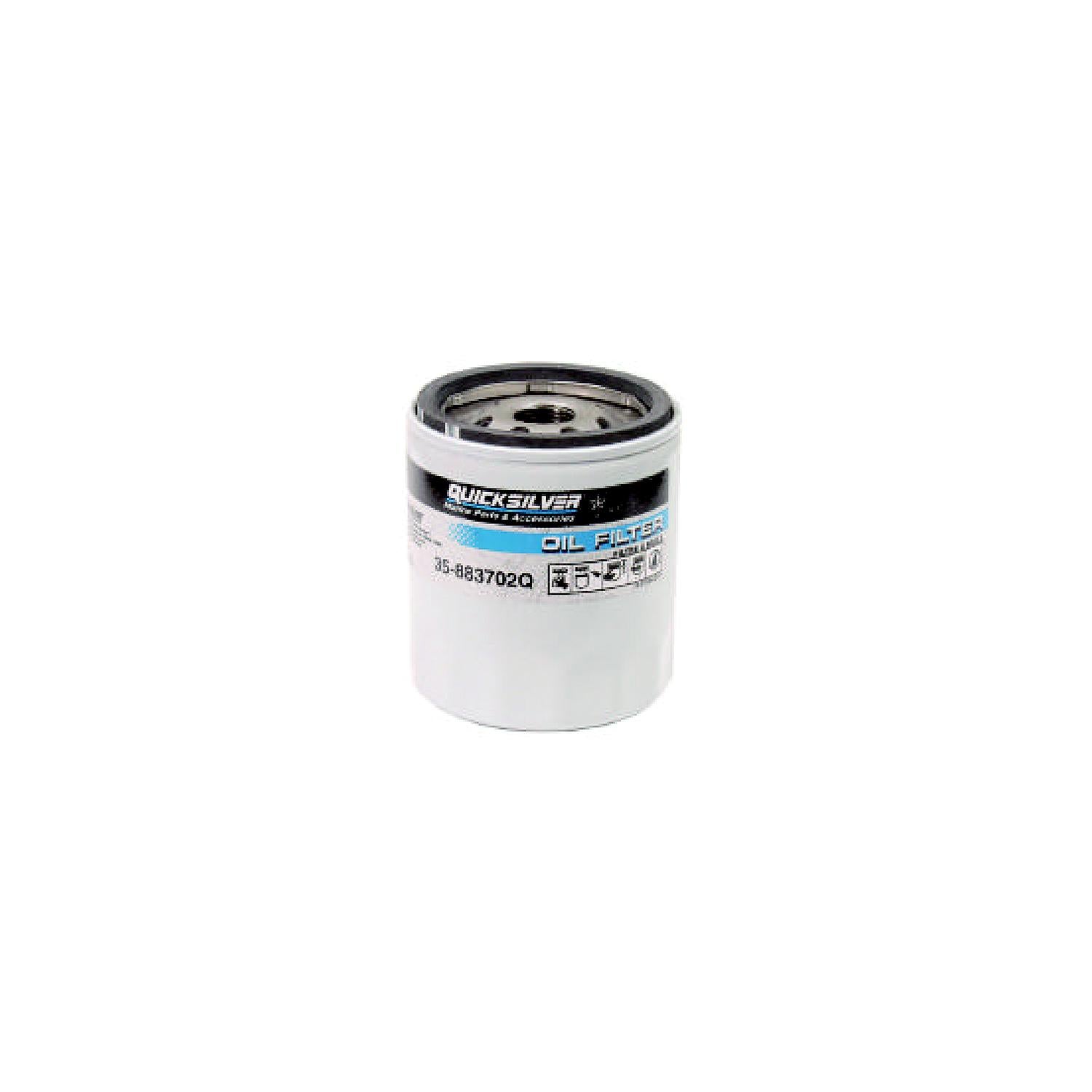 Quicksilver 35-883702Q Oil Filter For MCM V-6 Models Without Remote Oil Filter, Fits 4.3L GM