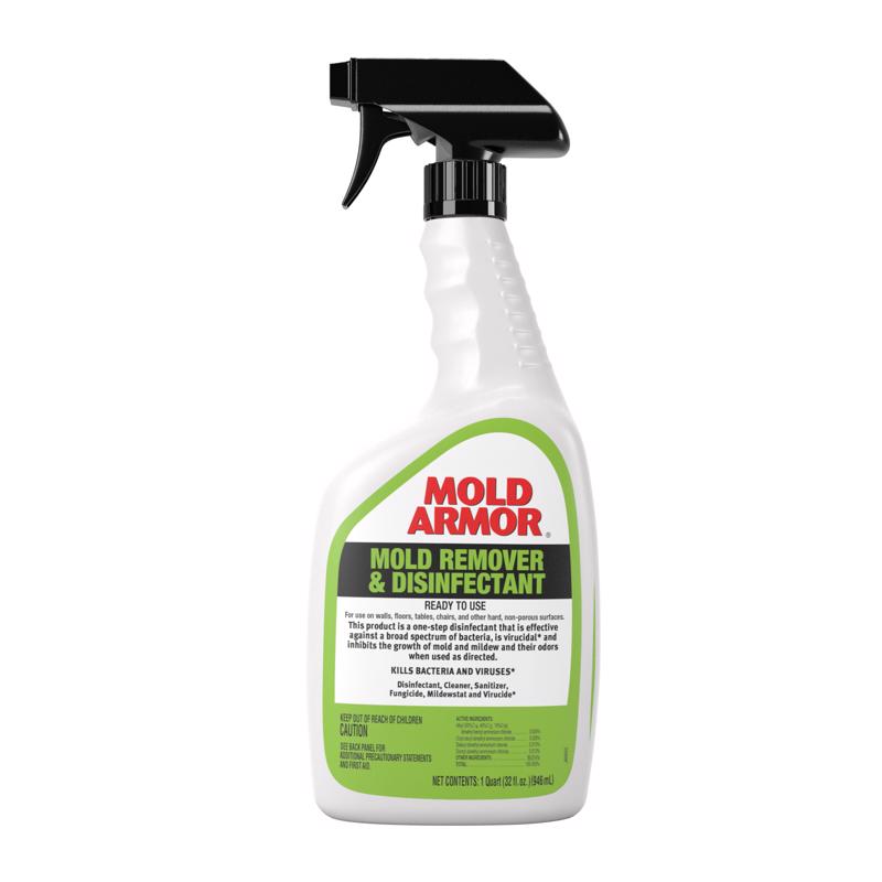Mold Armor FG552 Mold Remover and Disinfectant, 32 oz, Liquid, Benzaldehyde Organic, Clear, Pack of 6 flash sale
