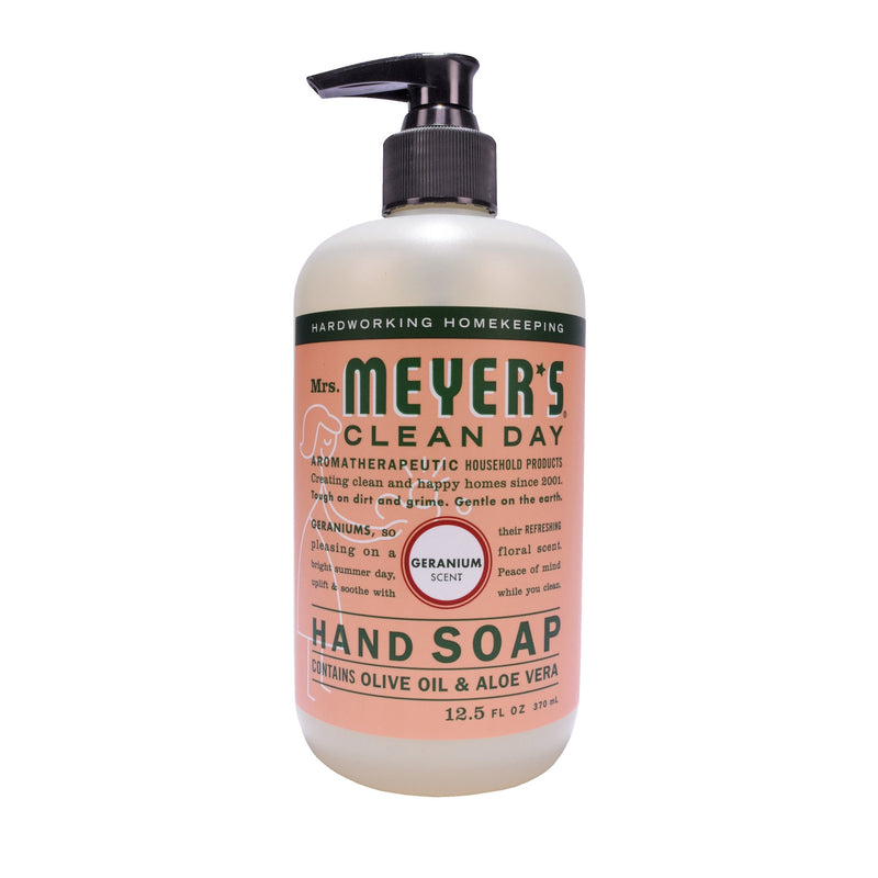 Mrs. Meyer's Clean Day Organic Geranium Scent Liquid Hand Soap 12.5 oz, Pack of 6 clearance sale