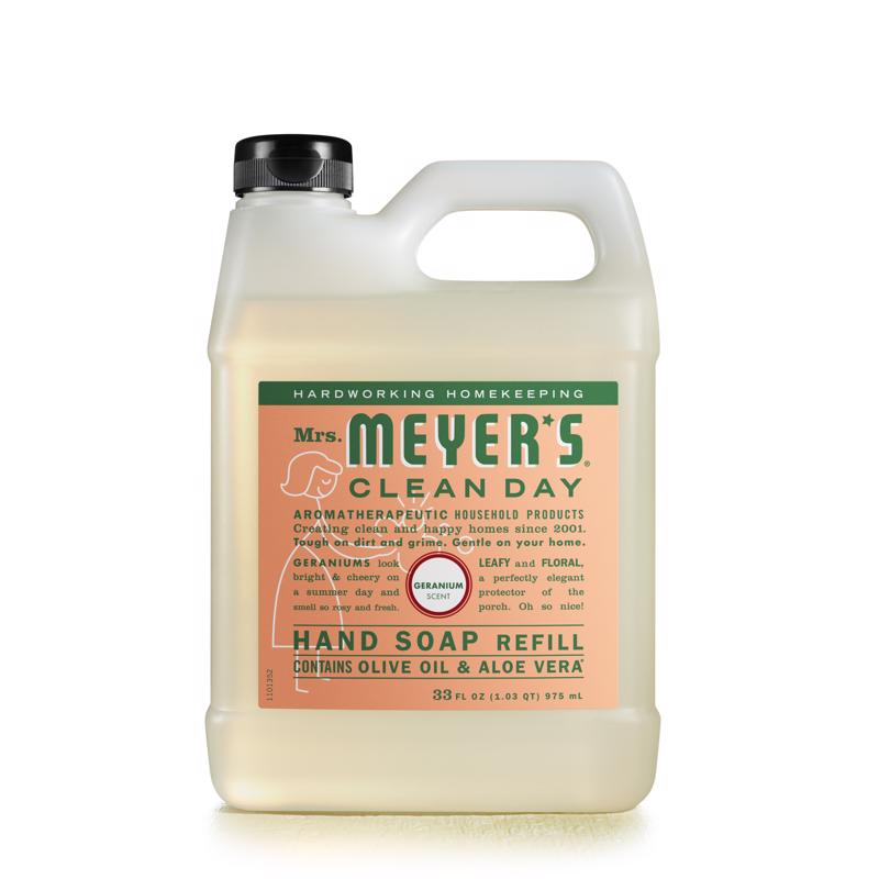 Mrs. Meyer's Clean Day Organic Geranium Scent Hand Soap Refill 33 oz online now