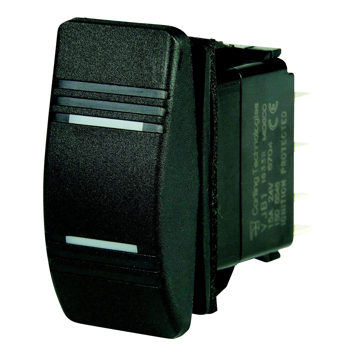 BEP 1001808 Weather Resistant Contura Rocker Switch, On-Off-On, DPDT, 1/4" Blade Terminals, Illuminated Amber (2 Positions) special